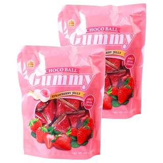 義美 草莓煉乳QQ糖巧克力球三角包, 238g, 2包