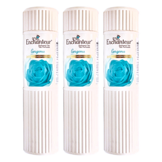 Enchanteur 艾詩 香氛爽身粉 玫瑰晚香玉 藍色, 200g, 3瓶