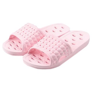 LASSLEY 蕾絲妮 88度Q彈鏤空排水室內拖鞋 加厚2.5cm 防滑鞋底浴室拖鞋, 粉色, 1雙