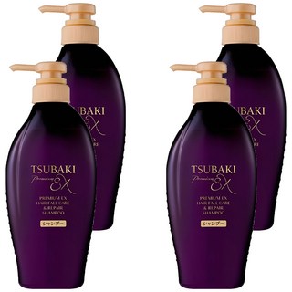 TSUBAKI 思波綺 髮研防斷洗髮乳 450ml- 告別脆弱易斷髮 深層滋養修護 展現健康光澤, 4瓶
