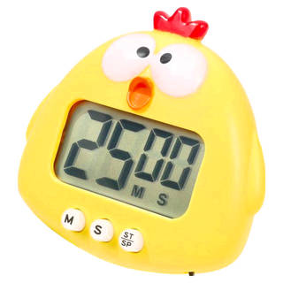 電子計時器 可愛造型鬧鐘 兔子/乳牛款式 藍色/白色/粉色系, 動物款 小雞