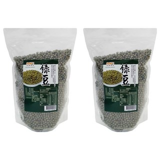 茂喜食品 進口嚴選綠豆 真空包裝, 600g, 2包