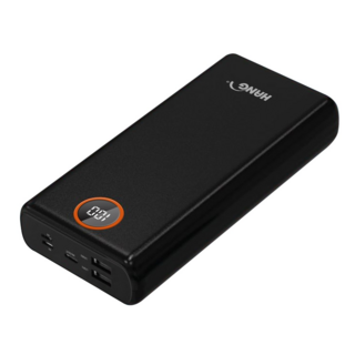 HANG 液晶顯示PD + QC4.0雙向快充行動電源，大容量設計，充電速度更快，螢幕顯示電量，隨時掌握, 黑色