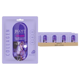 JIGOTT 鎖水保濕安瓶面膜 膠原蛋白 Q彈, 1片, 20片