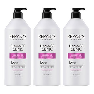 KERASYS 植萃系抗損系列洗髮精 含17種胺基酸 添加摩洛哥堅果油, 980ml, 3瓶