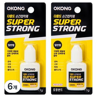 OKONG 瞬間接著劑 一般型 13g, 6個