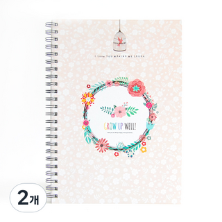 제이밀크 꽃들의 작은 정원 이유식일지, 혼합 색상, 2개