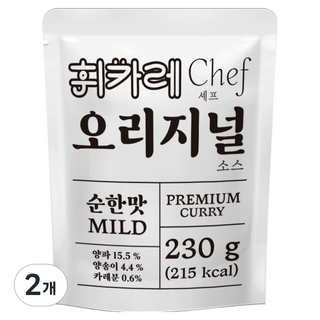 휘카레 셰프 오리지널 순한맛, 230g, 2개