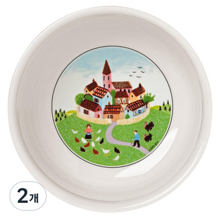 빌레로이앤보흐 디자인나이프 수프 시리얼 보울 13cm, 혼합색상, 2개