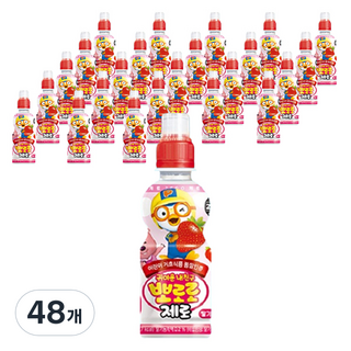 팔도 뽀로로 제로 딸기맛, 235ml, 48개