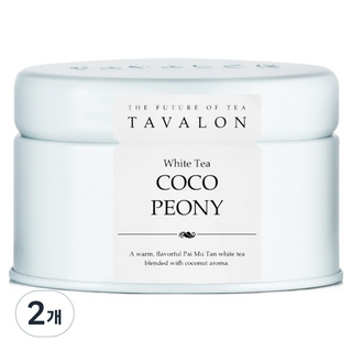 TAVALON 椰香牡丹白茶 中型罐, 2個, 1入, 20g