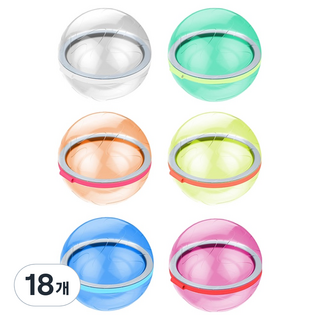 Bfancy 可重複使用的矽膠磁吸水氣球, 18個, 混色