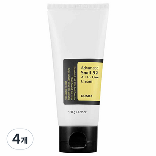 코스알엑스 어드벤스드 스네일 92 올인원 튜브형 크림, 100g, 4개
