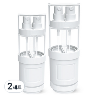 리빙헤븐 4in1 여행용 공병 55ml x 2p + 70ml x 2p 세트, 2세트, 화이트