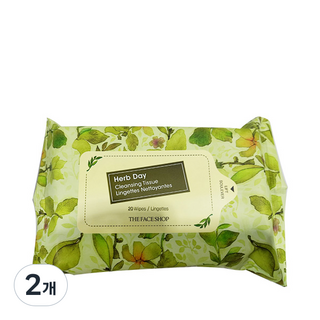 더페이스샵 허브데이 클렌징 티슈, 20매입, 2개