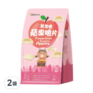Vilson 米森 無加糖蘋果脆片 天然健康零食 無人工添加 口感酥脆 保留蘋果原味, 40g, 2袋