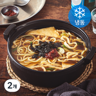 쿡솜씨 땡초 냄비우동 (냉동), 370g, 2개