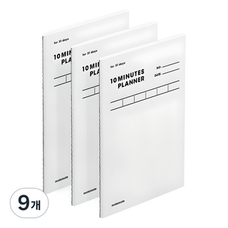 모트모트 텐미닛 플래너 31DAYS, 화이트, 9개