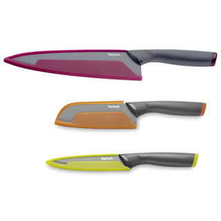 Tefal 特福 鈦金系列 刀具3件組, 1套, 日式主廚刀 12cm + 萬用刀 12cm + 主廚刀 20cm
