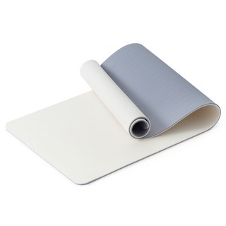 코멧 스포츠 TPE 투톤 요가 매트 6mm, 아이보리+그레이, 1개