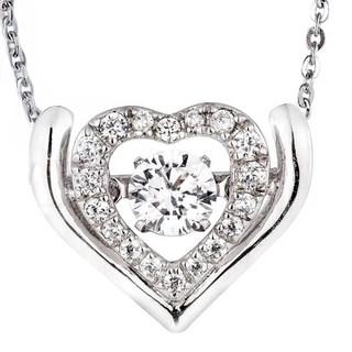 Crossfor Dancing Stone系列 純銀懸浮閃動項鍊 戀愛預言