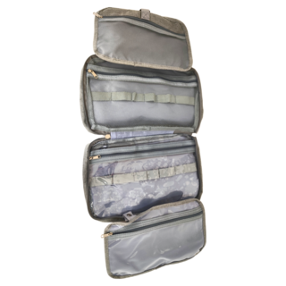 城市漫遊 掛勾盥洗包 四折款 灰色 陽離子300D防水牛津布, 24cm x 9cm x 20cm