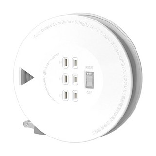 SUPERCELL 超電王 1開3插 迷你輪座延長線 台灣製造, 6.3m, 白色, 1個