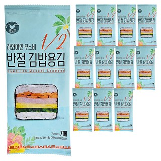 만전김 반절 김밥용 김 리필 7p, 8g, 12개