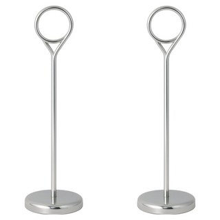 코코로이 스테인리스 스틸 라운드 메모꽂이, 실버, 2개