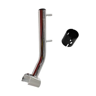 KI WISH 居家生活 半套筒樹枝掛桿, 銀色 鐵架配件 2入, 1組