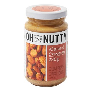OH NUTTY 顆粒杏仁醬, 230g, 1罐