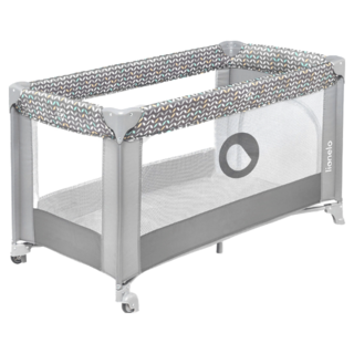 lionelo 二合一遊戲嬰兒床 Stefi, 124 x 73 x 64cm, 多彩灰