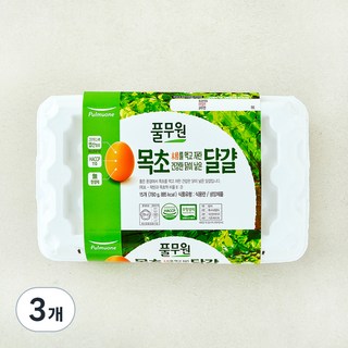 풀무원 1+등급 무항생제 목초란, 15구, 3개