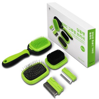 딩동펫 반려동물 5in1 그루밍브러쉬 69 x 230 x 65 mm, 혼합색상, 1개