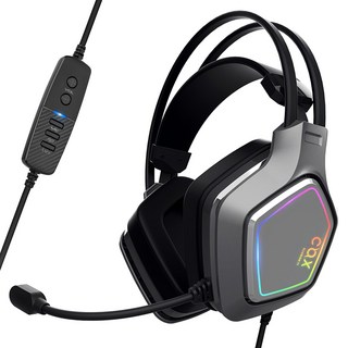 COX 虛擬7.1 降噪麥克風 電競耳機麥克風, 灰色, SCARLET