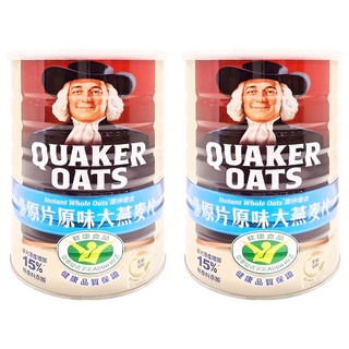QUAKER 桂格 原片原味大燕麥片, 800g, 2罐