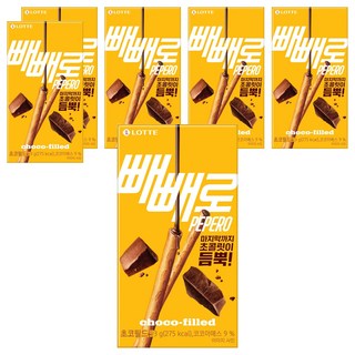 빼빼로 초코필드, 53g, 6개