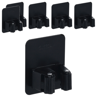 超級工廠 不鏽鋼拖把架 一般款 黑色, 6個