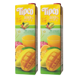 Tipco 芒果綜合果汁, 100%天然果汁, 無防腐劑, 無人造香料, 不添加糖, 無著色劑, 1L, 2瓶
