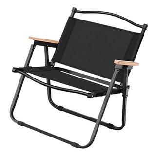 理享家 house+ 克米特折疊椅 標準款 櫸木手把 (47 x 51 x 61cm), 黑色, 1個