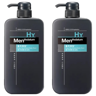 MENTHOLATUM 曼秀雷敦 男士海洋清爽沐浴乳 650ml 有效控油 清潔身體, 2件