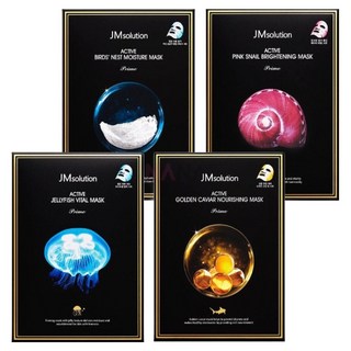 JMsolution 肌司研面膜 (黃金魚子/燕窩/水母/粉紅蝸牛) 集中營養 彈力保濕, 40片, 1組
