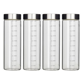 Mir 耐熱刻度玻璃瓶 500ml 4入, 4個