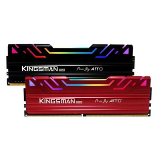 AITC 艾格 KINGSMAN RGB DDR4 3200 UDIMM 桌上型電競超頻記憶體 8GB套組 低電壓 高效能, 1組