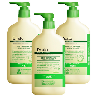 Dr.ato 精華保濕沐浴露, 3瓶, 500ml