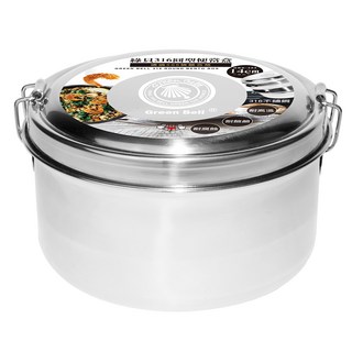 Green Bell 綠貝 316圓型便當盒 800ml 耐高溫 耐酸鹼, 不鏽鋼 銀色, 1個