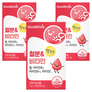 Good&Kids 美味鐵和維生素嬰兒草莓口味 30p, 3個, 60g