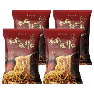 和秋 香麻辣拌麵 勁辣香麻 麵條彈牙涮嘴, 4包