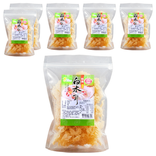 茂喜食品 特級白木耳, 進口嚴選 無農藥殘留 無添加防腐劑及色素 工廠通過HACCP及ISO22000認證, 75g, 6包
