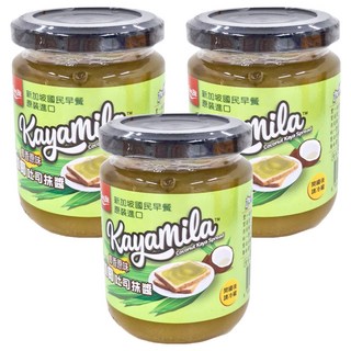 Fong Yit 豐一 咖椰吐司抹醬 椰香原味, 新加坡國民早餐 原裝進口 無色素 無防腐劑 無反式脂肪, 270g, 3罐